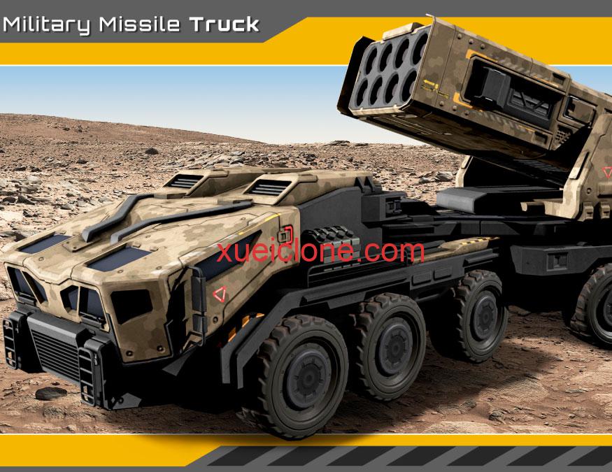 虚幻5ue5军用导弹卡车Military Missile Truck1