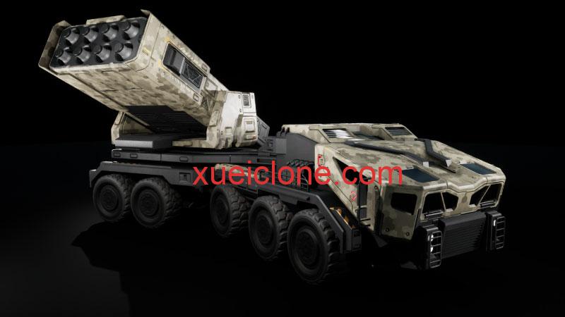 虚幻5ue5军用导弹卡车Military Missile Truck3