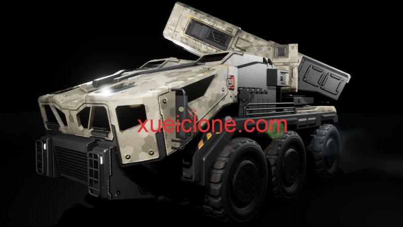 虚幻5ue5军用导弹卡车Military Missile Truck4