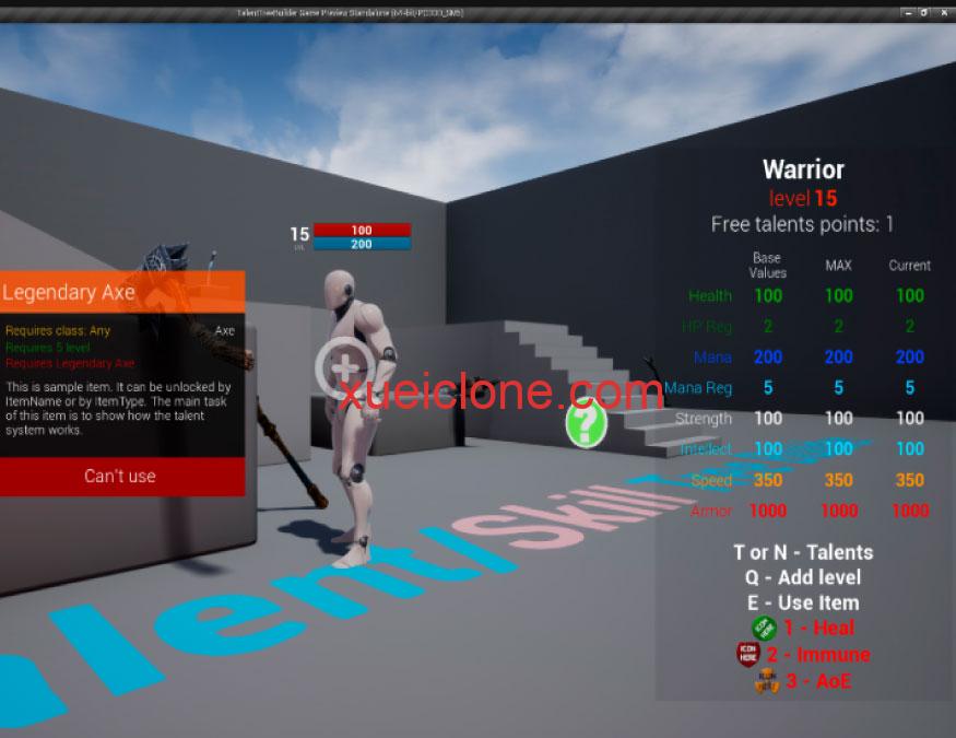 虚幻5ue5技能树系统Talent Skill Tree Builder1