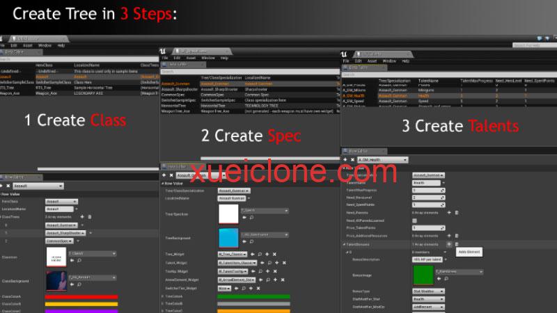 虚幻5ue5技能树系统Talent Skill Tree Builder3