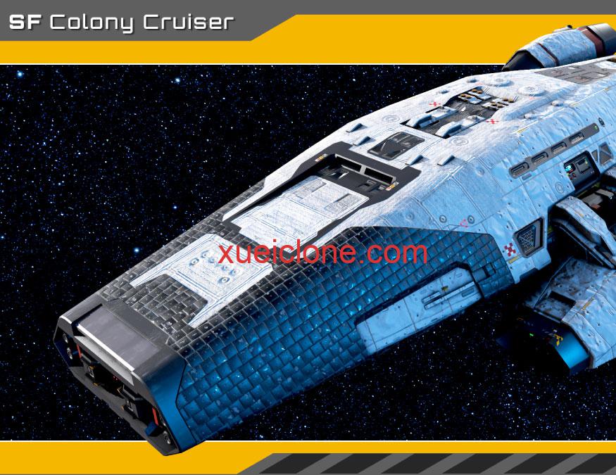 虚幻5ue5殖民地巡洋舰宇宙飞船Colony Cruiser Spaceship with Flight System1