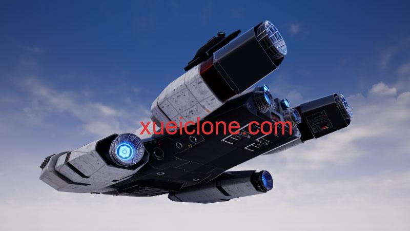 虚幻5ue5殖民地巡洋舰宇宙飞船Colony Cruiser Spaceship with Flight System4