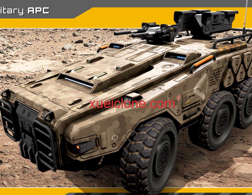 虚幻5ue5科幻军事载具SciFi Military APC1