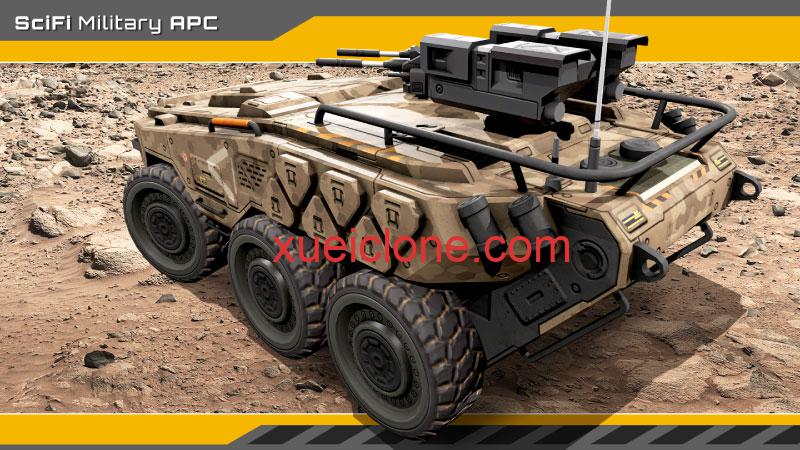 虚幻5ue5科幻军事载具SciFi Military APC2