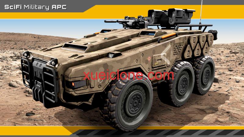 虚幻5ue5科幻军事载具SciFi Military APC3