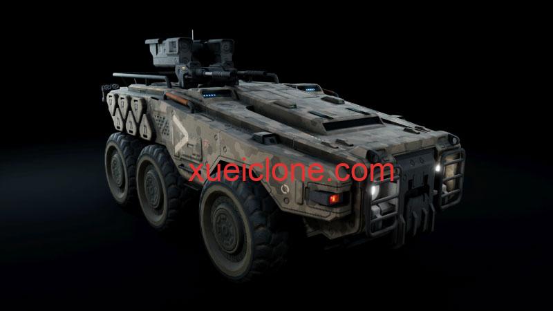 虚幻5ue5科幻军事载具SciFi Military APC4