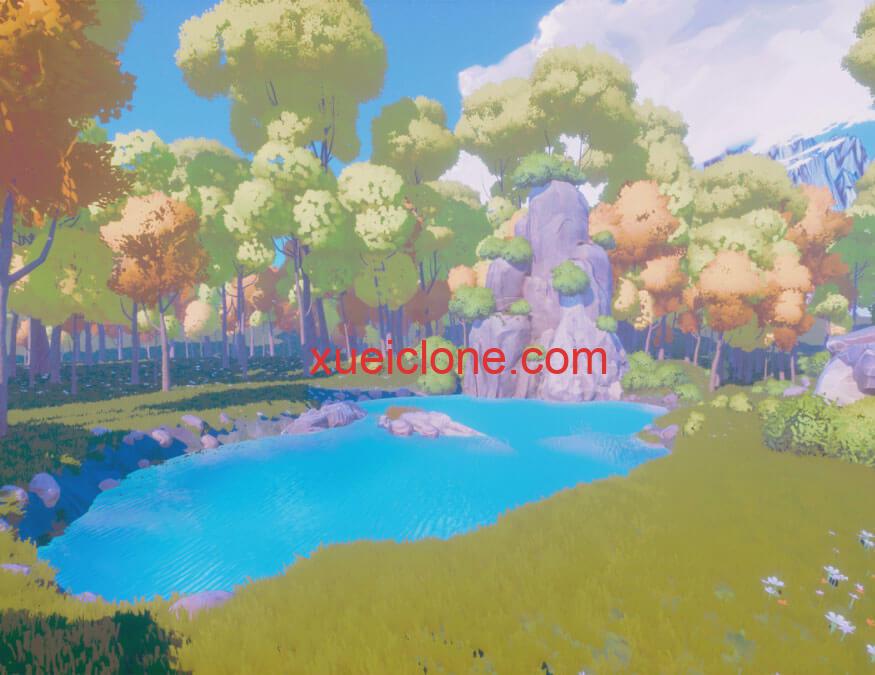 虚幻5ue5二次元自然风场景Stylized Colorful Nature Pack1