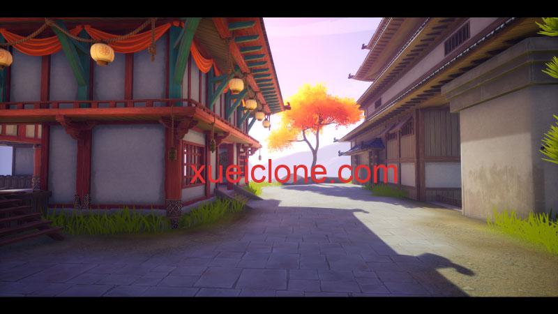 虚幻5ue5低模日本寺庙Stylized Japanese Temple2