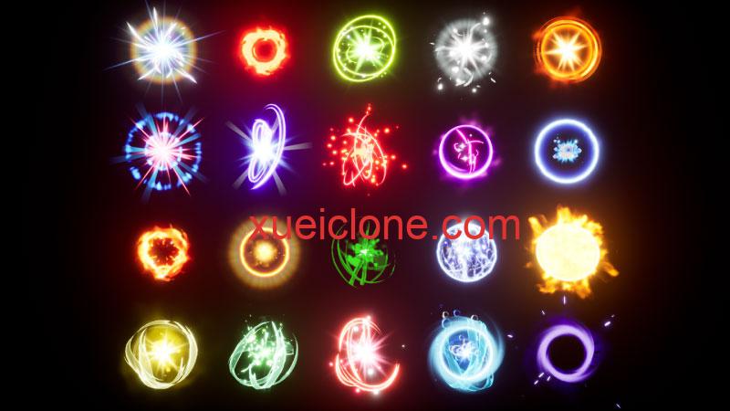 虚幻5ue5发光球效果包Glowing orbs pack2