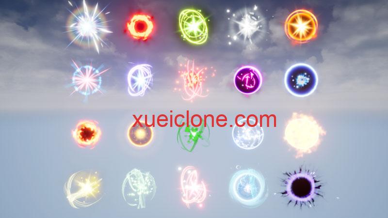 虚幻5ue5发光球效果包Glowing orbs pack4