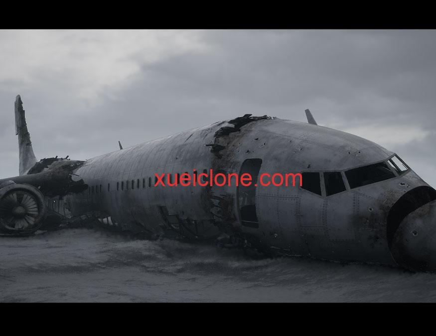 虚幻5ue5坠毁的飞机Crashed Airliner1