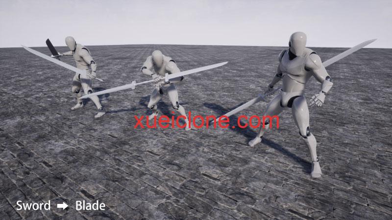 虚幻5ue5枪刃转双刀动作Conversion Animset ( TwinSword & TwinBlades)5