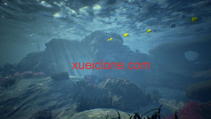 虚幻5ue5海底飞机废墟Ocean Floor Environment5