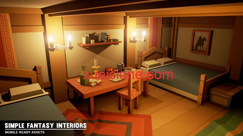 虚幻5ue5温馨低模风室内场景Simple Fantasy Interiors3