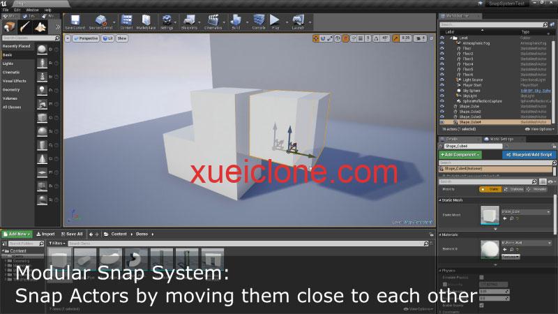 虚幻5ue5物体对齐系统Modular Snap System3