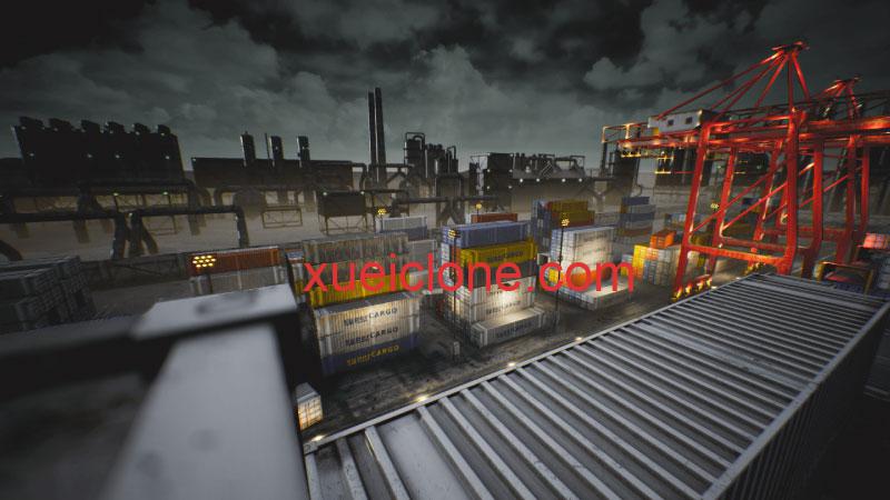 虚幻5ue5集装箱场景Container Yard Environment Set7