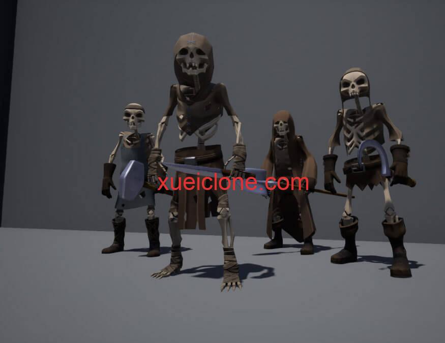 虚幻5ue5骷髅兵Stylized Modular Skeletons1