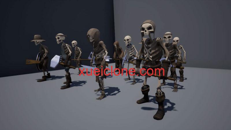 虚幻5ue5骷髅兵Stylized Modular Skeletons2