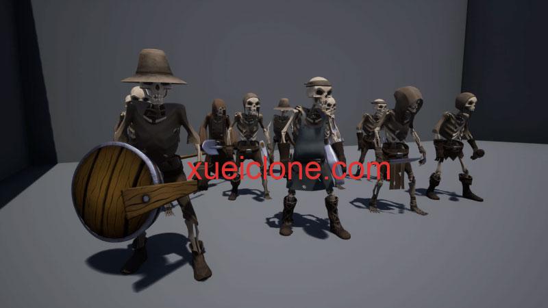 虚幻5ue5骷髅兵Stylized Modular Skeletons3